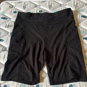 No Boundaries Black Bike Shorts with Elastic Waistband